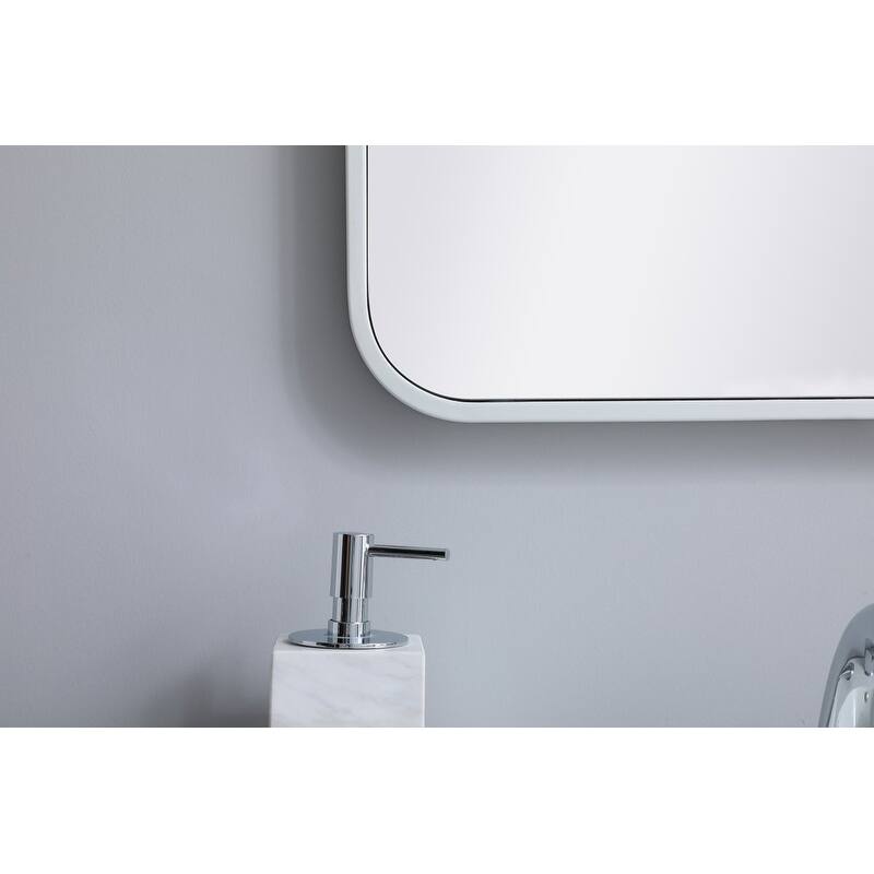 Ezra Soft Corner Metal Rectangular Mirror