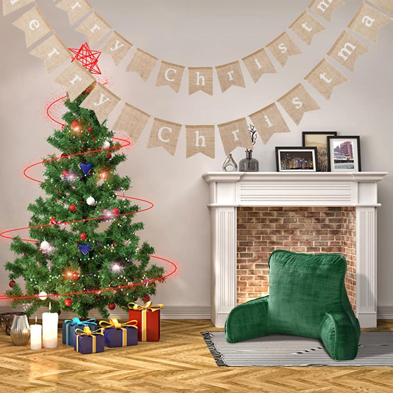 Textured Velvet Bedrest Reading Pillow Cover & Filling - Eden