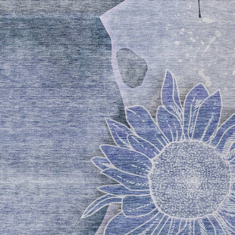 HomeRoots Floral Transitional Rectangle Outdoor Rug