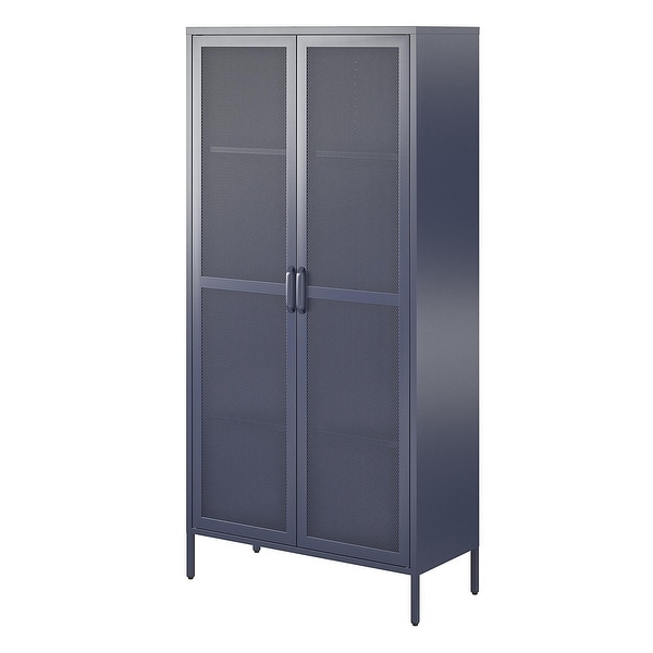 The Novogratz Channing Tall 2 Door Metal Storage Cabinet - On Sale