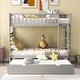 preview thumbnail 11 of 25, Twin Size Solid Pinewood Bunk Beds with Safety Rail, Movable Trundle, Ladder, and Full Length Guardrails