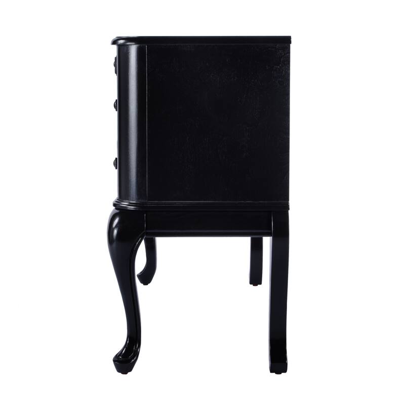 Charlotte 40 in. W Rectangular Wood Vanity/Valet Desk with Storage Drawers and Mirror