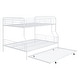preview thumbnail 9 of 12, Contemporary & Simple Style Full XL over Queen Metal Bunk Bed with Twin Size Trundle, Save Space or Split Into 2 Beds, White