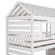 preview thumbnail 8 of 7, Twin over Twin House Bunk Bed with Roof and Window Design Trundle and Slide ,Storage Staircase