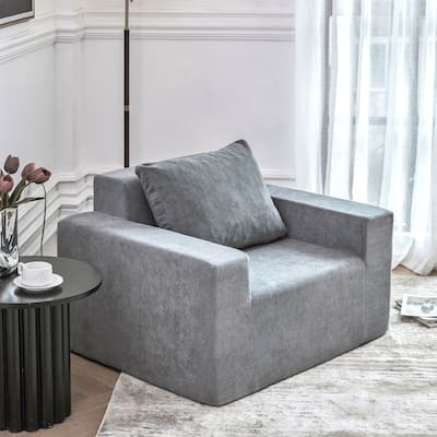 1-seater Bean Bag Chairs for Adults Stuffed High-Density Foam, Large Bean Bag Sofa