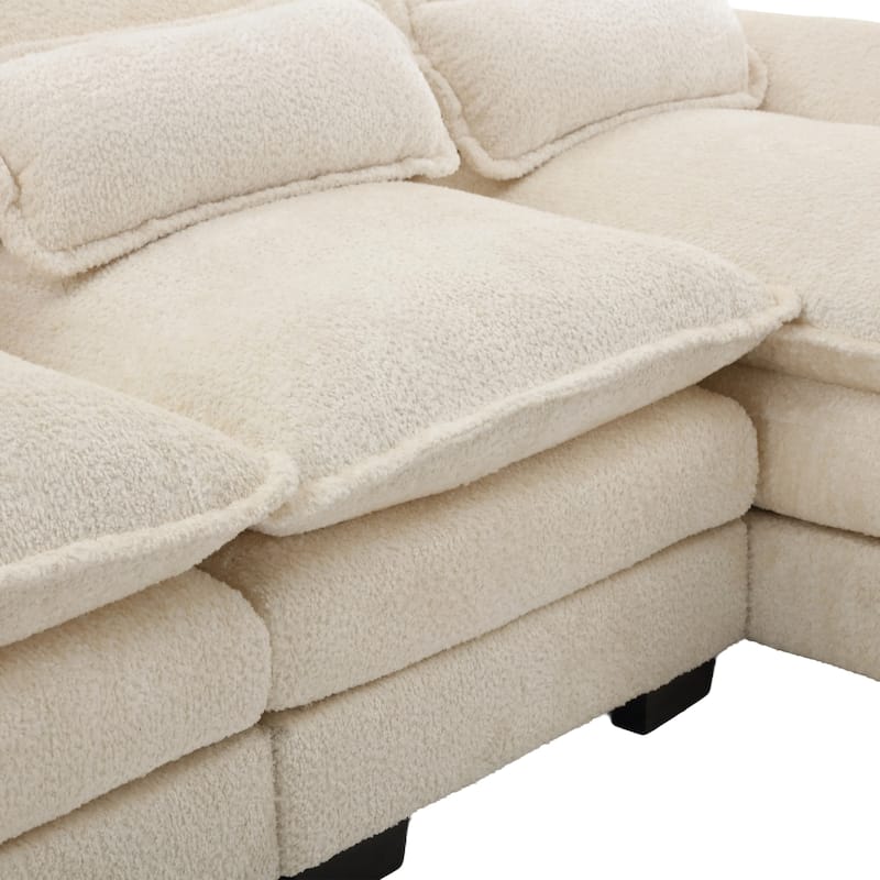 110.63" U-Shaped 6-Seater Sofa with Spacious Design