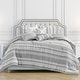 preview thumbnail 2 of 19, Wellco Bedding Comforter Set Bed In A Bag - 7 Piece Luxury POLLY yarn dyed Bedding Sets - Oversized Bedroom Comforters Grey - Queen