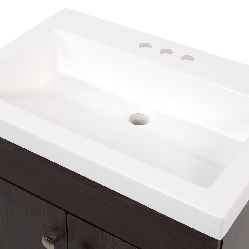 Wharton 24" 2-Door Bathroom Vanity With White Sink Top