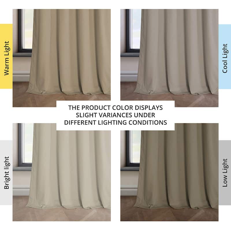 Exclusive Fabrics Heritage Plush Velvet Room Darkening Grommet Curtain (1 Panel)