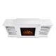 preview thumbnail 4 of 14, Frederick 72" Electric Media Fireplace in White by Real Flame - 72L x 15.5W x 30H