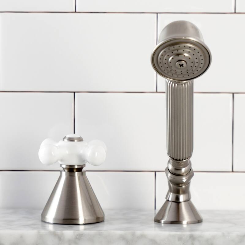 Deck Mount Hand Shower with Diverter for Roman Tub Faucet