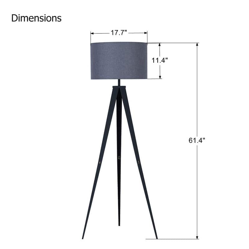 ROSEN GARDEN Floor Lamp, Modern Reading Light, Bulb Not Included