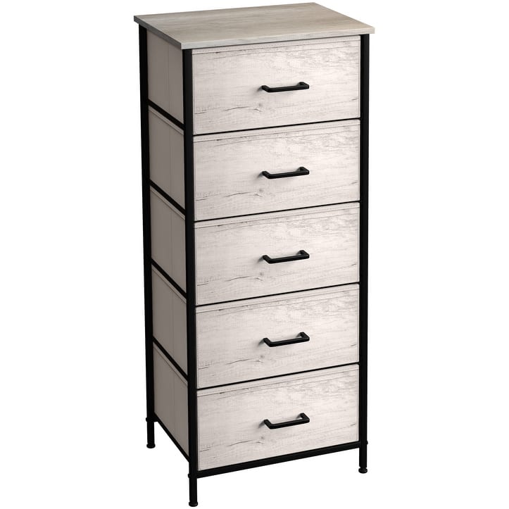 Dresser w/ 5 Drawers Furniture Tall Storage Organizer Unit for Bedroom