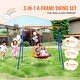 preview thumbnail 5 of 10, 40 Inch Saucer Swing Seat with A Shaped Metal Frame Stand Ideal Gift for Kids - 81.10"L x 72.05"W x 71.26"H