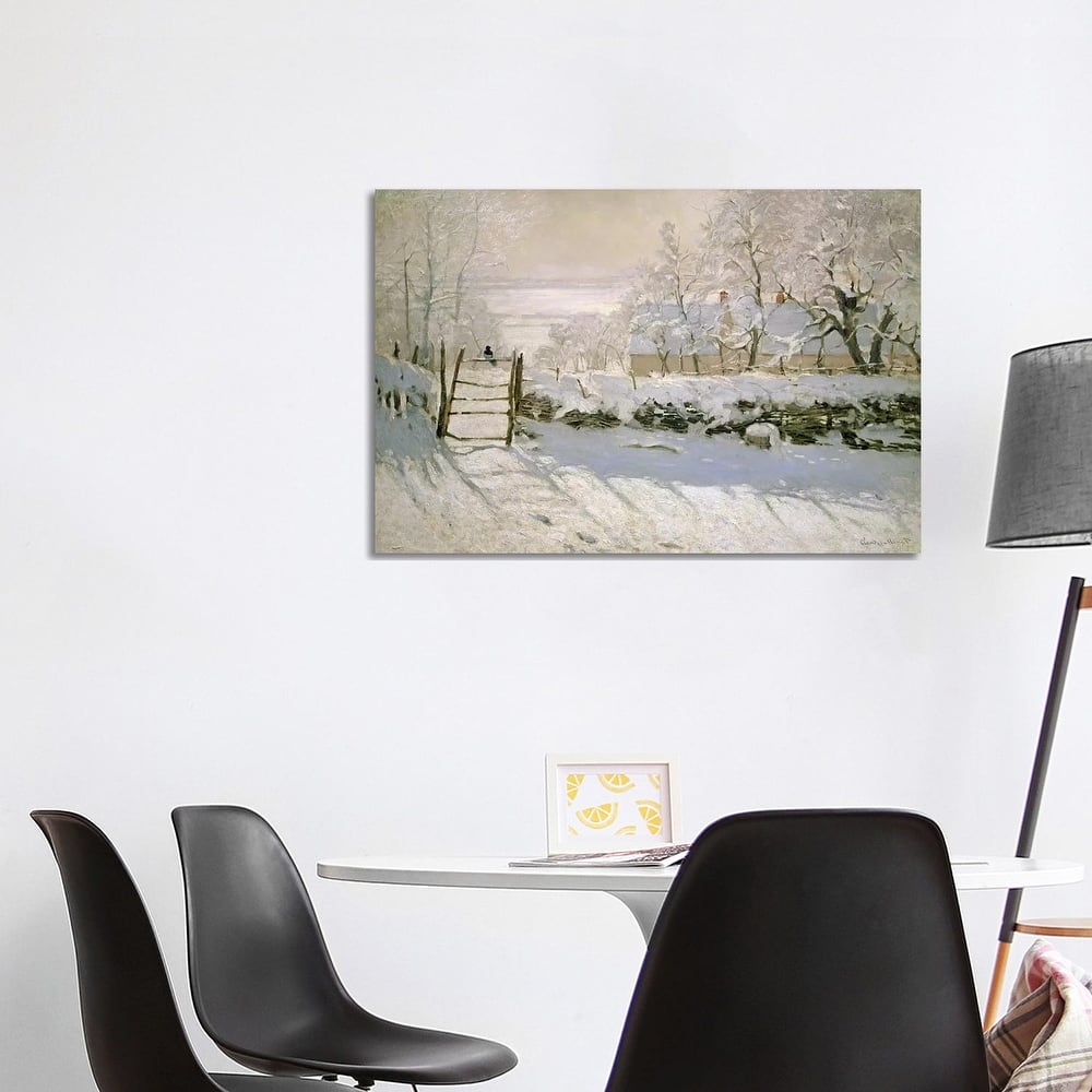 iCanvas "The Magpie, 1869 " by Claude Monet Canvas Print