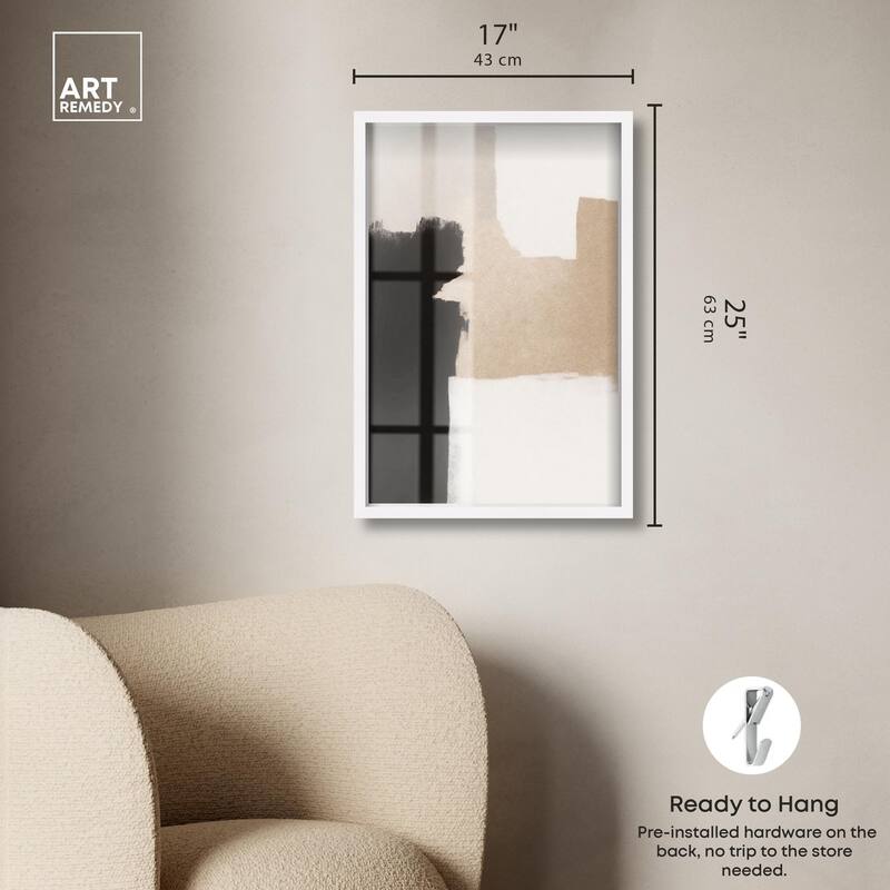 Beige and Black I Shadowbox by Art Remedy