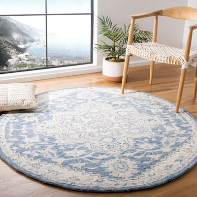 SAFAVIEH Handmade Micro-Loop Nuriye Medallion Wool Rug
