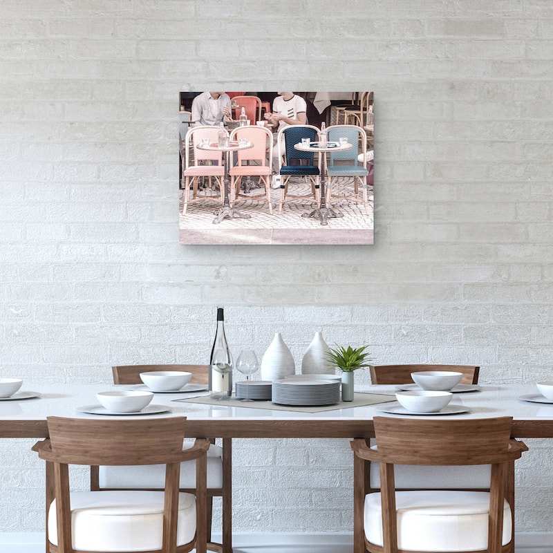 Colorful Café by Heather Loriece Canvas Art Print