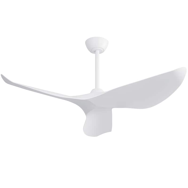 38" Ceiling Fan Without Light, Modern Ceiling Fans with DC Motor Remote Control - White