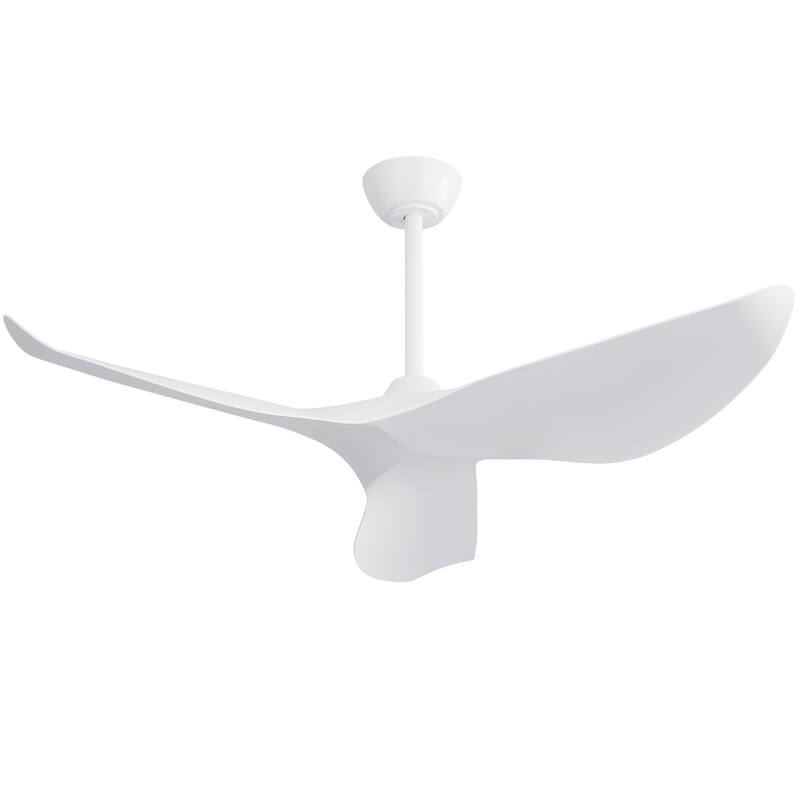 38 Inch Ceiling Fan Without Light, Modern Indoor Outdoor Ceiling Fans with DC Motor Remote Control for Bedroom, Living Room - White