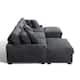 118.4"W Plush Modular Sectional Sofa with Pillows