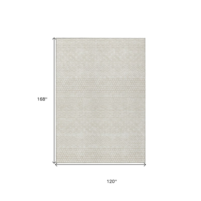 HomeRoots Chevron Modern Rectangle Outdoor Rug