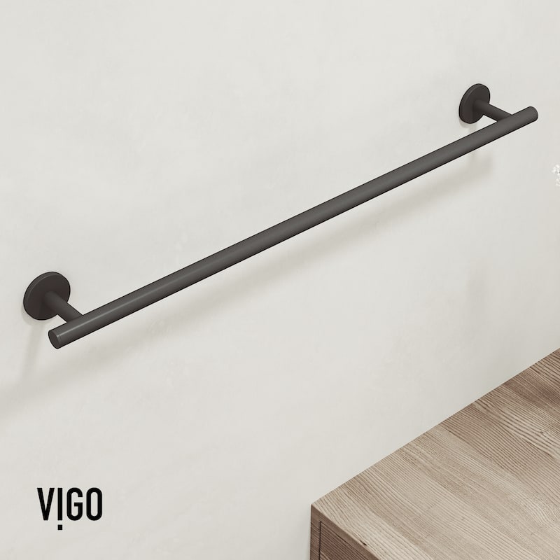 VIGO Elan 4-Piece Bathroom Hardware Accessory Set with 24 in. Towel Bar, Toilet Paper Holder, Hand Towel Holder, Hook