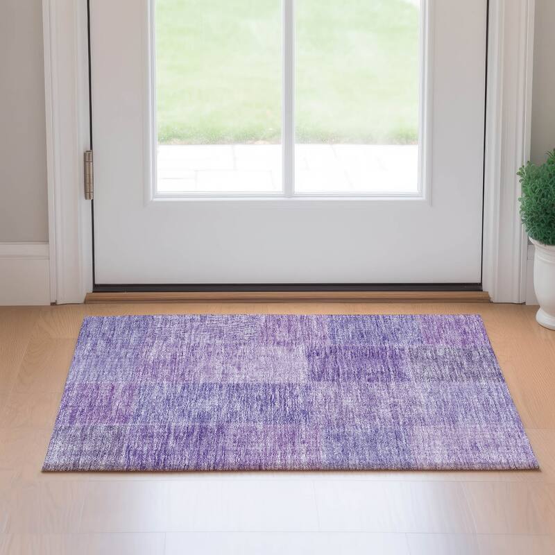 Premium Washable Super Soft Modern Serenity Mayfield Rug - Lavender - 1' 8" x 2' 6" - Rectangle