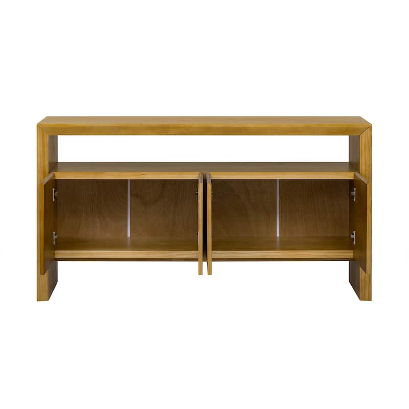 4-Door Sideboard with Open Shelf