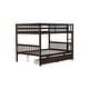 preview thumbnail 38 of 37, Full Over Full Bunk Bed with Drawers, Solid Rubber Wood Frame with Ladder & Guardrails, Detachable into Two Beds