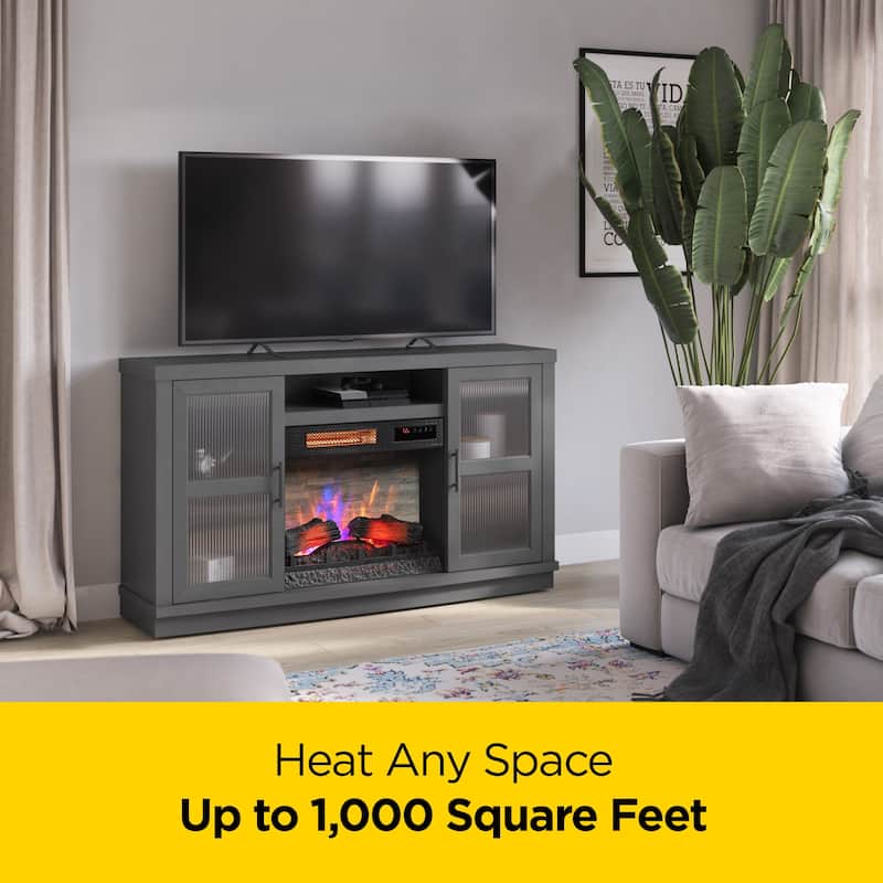 duraflame® Electric Fireplace Entertainment Console for 60 Inch TVs, Antique Gray