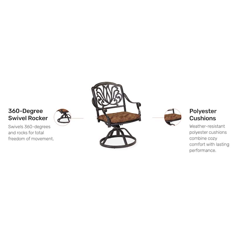 Capri Outdoor Swivel Rocking Chair by Homestyles