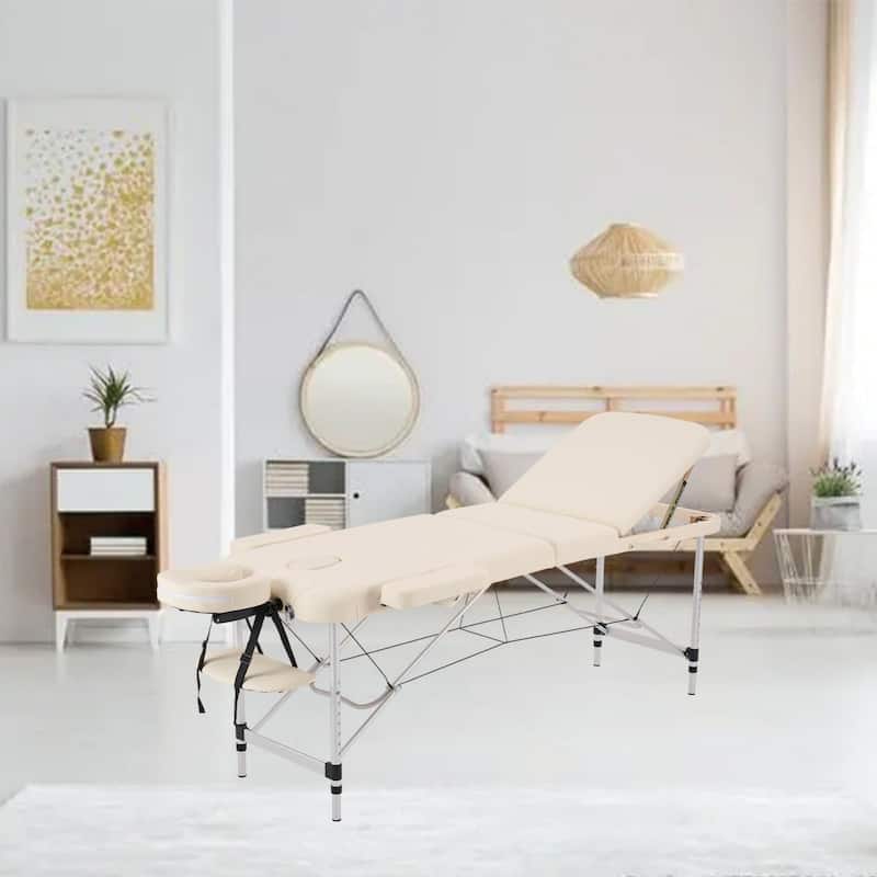 3 Folding Portable Massage Table Professional Aluminum Alloy