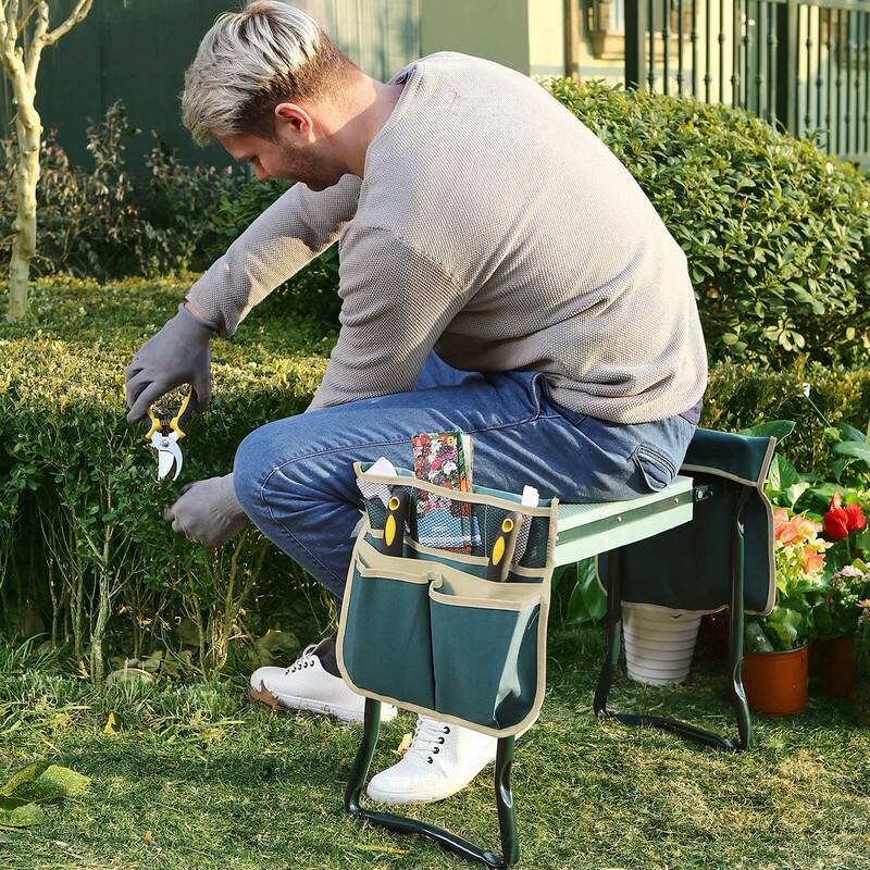 Garden Kneeler and Seat, Multifunctional Garden Kneeling Bench