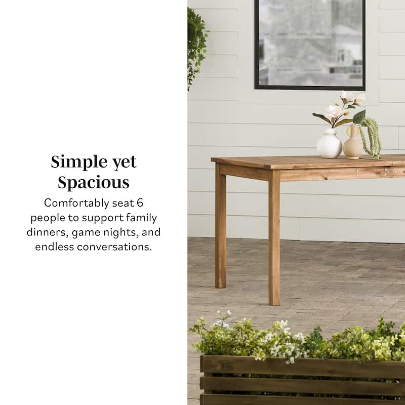 Middlebrook Surfside Solid Acacia Wood Outdoor Dining Table