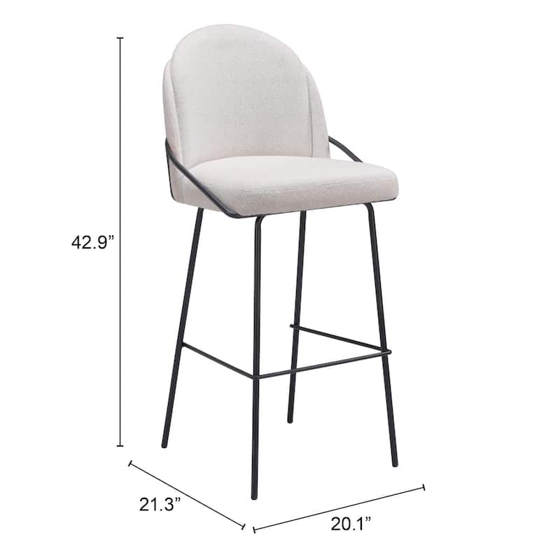 Jambi Barstool Ivory