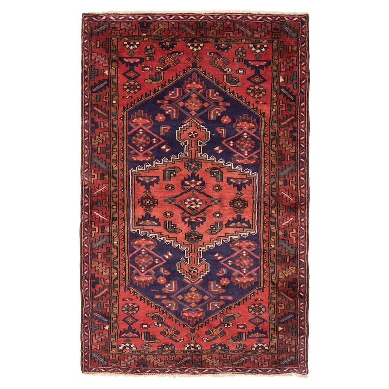 ECARPETGALLERY Hand-knotted Andelz Red Wool Rug - 4'2 x 6'11 - Red - 4'2 x 6'11
