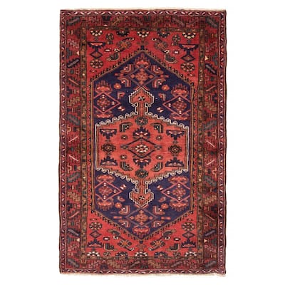 ECARPETGALLERY Hand-knotted Andelz Red Wool Rug - 4'2 x 6'11