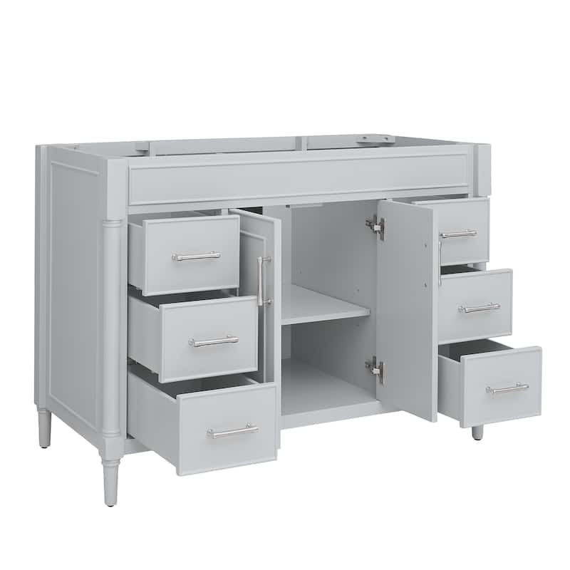 Avanity Bristol 49 in. Bath Vanity in Light Gray finish and Cala White Engineered Top