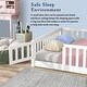 preview thumbnail 27 of 78, Twin/Full/Queen Size Floor Bed with Safety Guardrails, Toddler Floor Bed for Girls and Boys