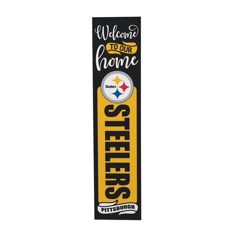 47" Double Sided Seasonal Porch Leaner, Pittsburgh Steelers - 47" x 11.25"
