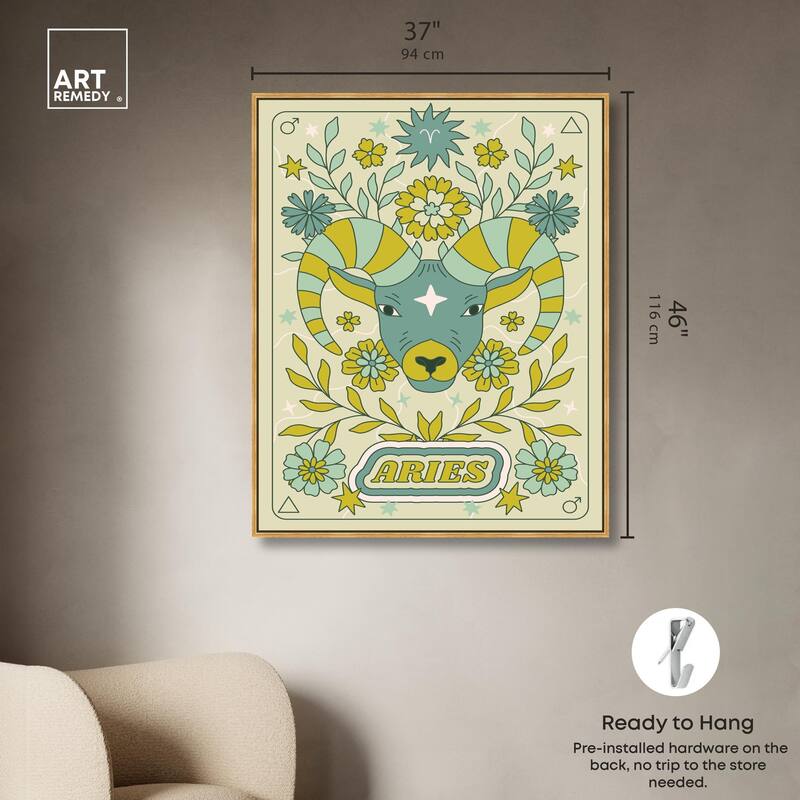 Aries Stars Card Canvas by Art Remedy