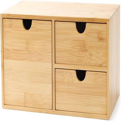 100% Original Bamboo Desk Organizer (3 Drawer)
