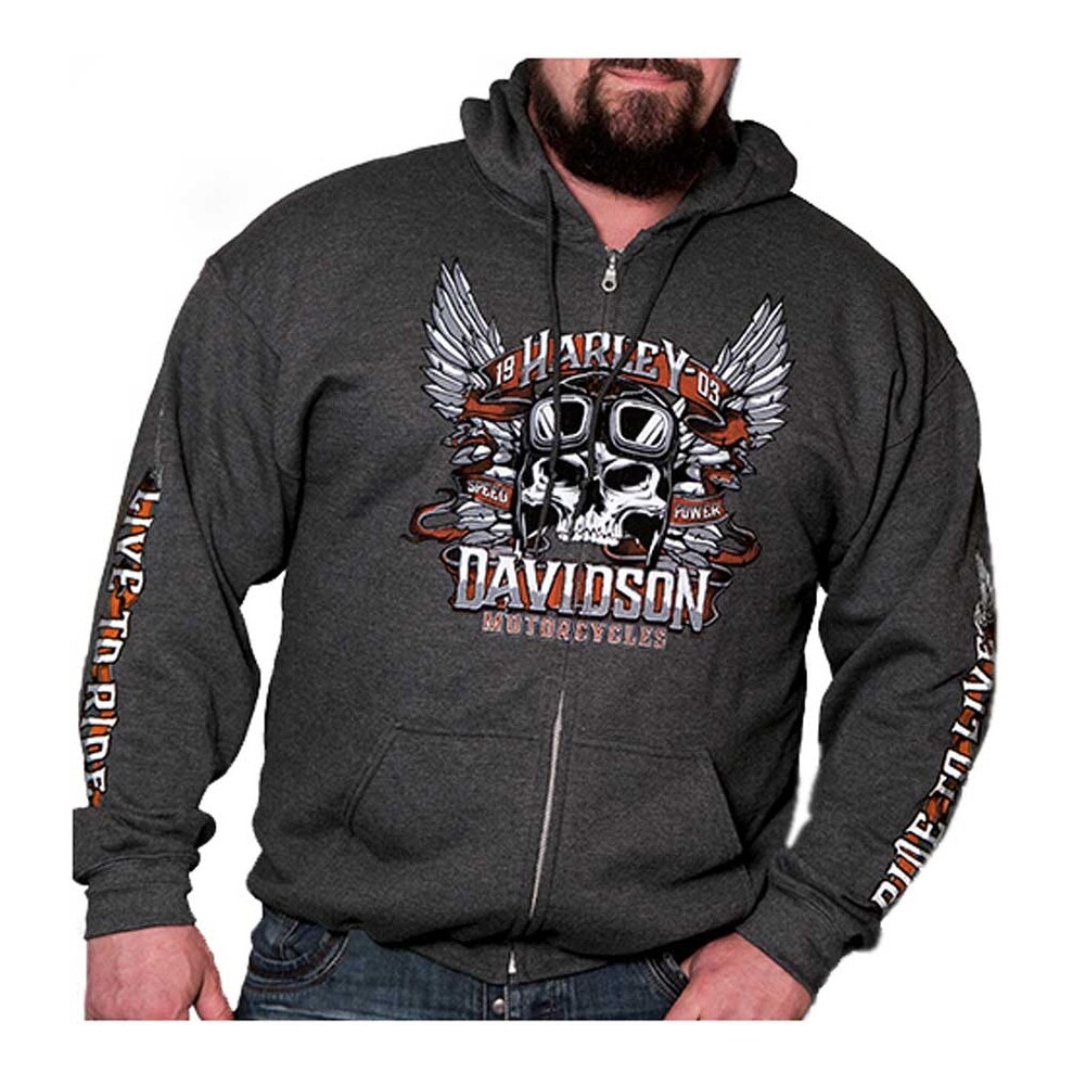 harley zip up hoodie
