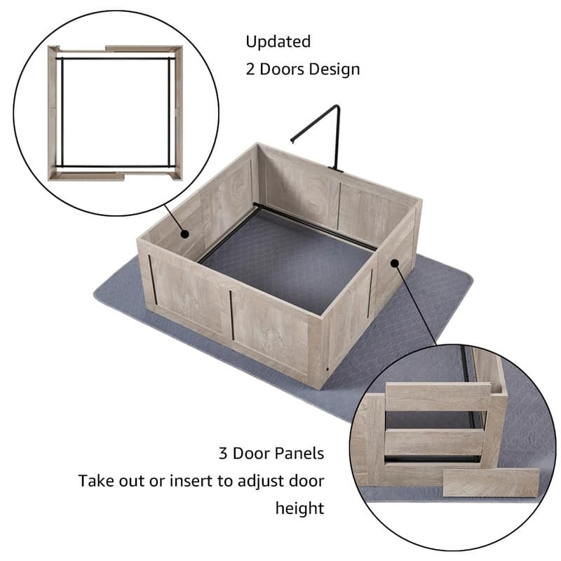 unipaws Whelping Box for Dogs, Small Medium Breed Whelping Pen, Dog Puppy Pen
