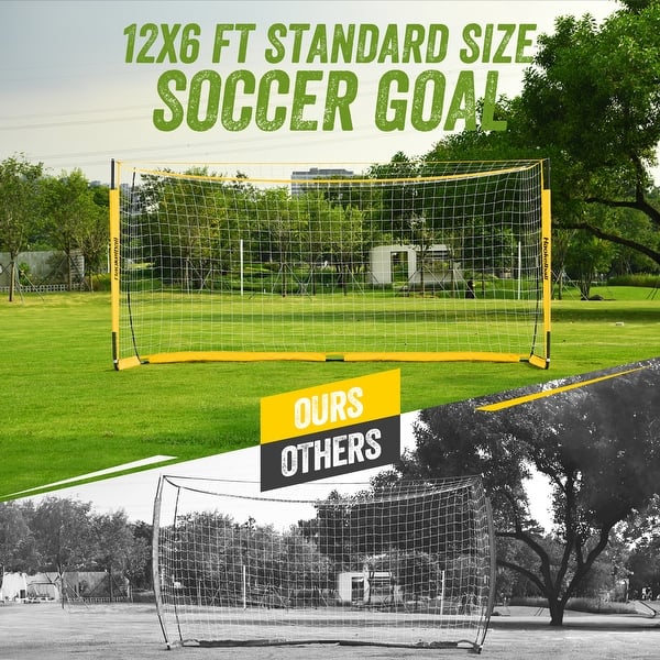 12 x 6 FT Portable Soccer Goal Soccer Net for Backyard
