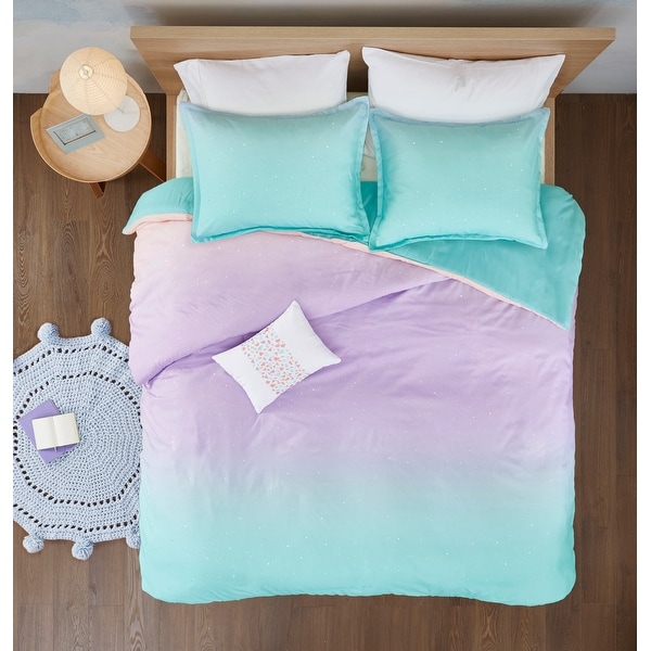 Sparkle Metallic Glitter Printed Reversible Duvet Cover Set by Mi Zone. Opens flyout.