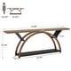 preview thumbnail 17 of 24, 2-Tier Narrow Long Console Sofa Table with Semi-Circular Frame for Entryway,Gray Hallway Accent Tables