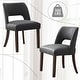 preview thumbnail 8 of 8, Modern Dining Chairs, Faux Leather Kitchen Chairs with Wood Legs