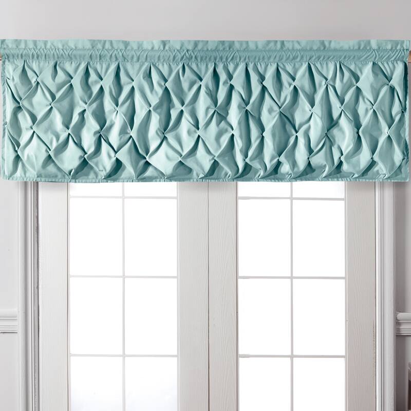 VCNY Carmen Tailored Window Valance - 60"x20" - Antique Blue/Chocolate